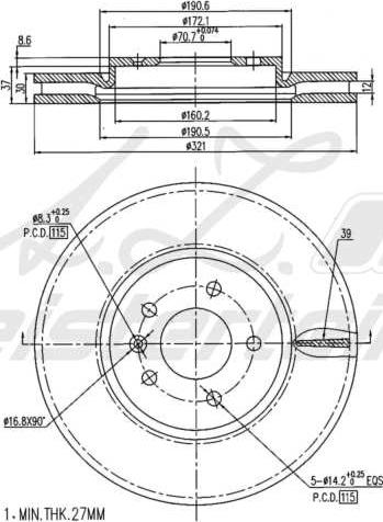 A.Z. Meisterteile AZMT-44-024-2015 - Disque de frein cwaw.fr