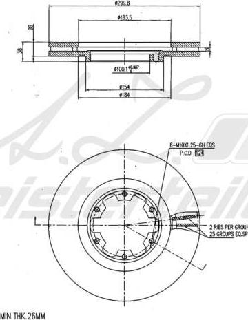 A.Z. Meisterteile AZMT-44-024-2016 - Disque de frein cwaw.fr