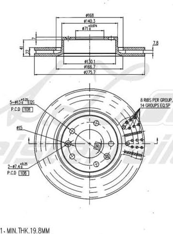 A.Z. Meisterteile AZMT-44-024-2089 - Disque de frein cwaw.fr