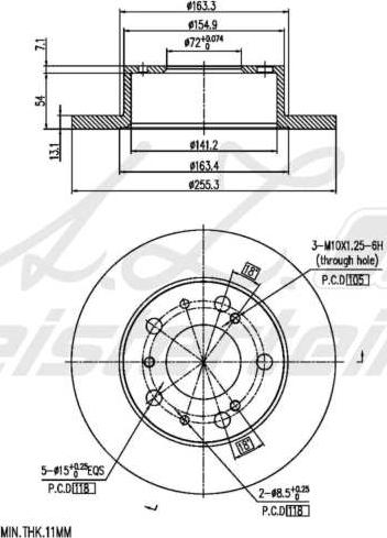 A.Z. Meisterteile AZMT-44-024-2086 - Disque de frein cwaw.fr