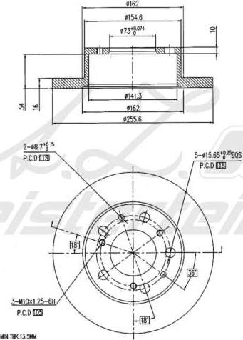 A.Z. Meisterteile AZMT-44-024-2087 - Disque de frein cwaw.fr