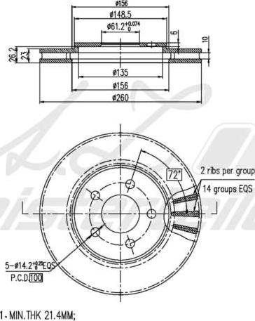 A.Z. Meisterteile AZMT-44-024-2031 - Disque de frein cwaw.fr