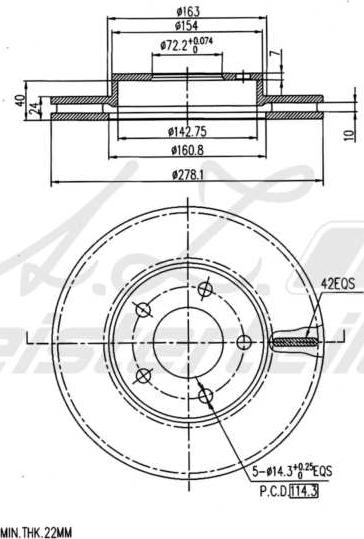 A.Z. Meisterteile AZMT-44-024-2032 - Disque de frein cwaw.fr