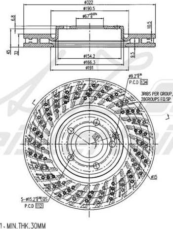 A.Z. Meisterteile AZMT-44-024-2021 - Disque de frein cwaw.fr