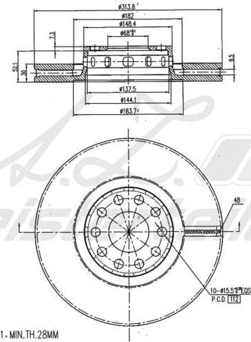 A.Z. Meisterteile AZMT-44-024-2027 - Disque de frein cwaw.fr