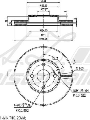 A.Z. Meisterteile AZMT-44-024-2192 - Disque de frein cwaw.fr