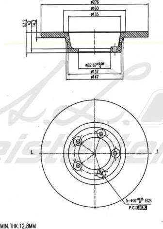 A.Z. Meisterteile AZMT-44-024-2149 - Disque de frein cwaw.fr