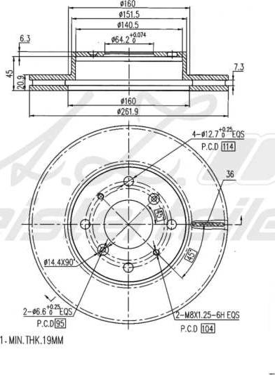 A.Z. Meisterteile AZMT-44-024-2146 - Disque de frein cwaw.fr