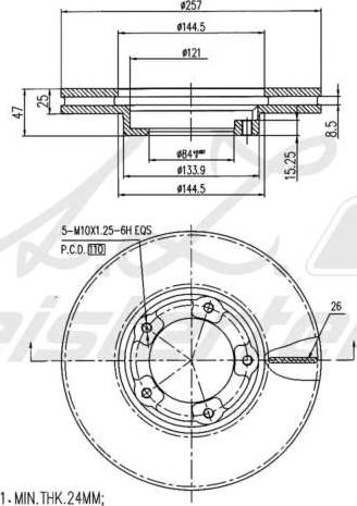 A.Z. Meisterteile AZMT-44-024-2156 - Disque de frein cwaw.fr