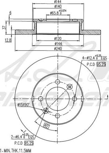 A.Z. Meisterteile AZMT-44-024-2150 - Disque de frein cwaw.fr