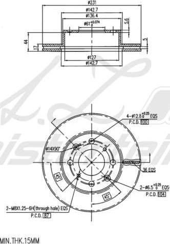 A.Z. Meisterteile AZMT-44-024-2165 - Disque de frein cwaw.fr