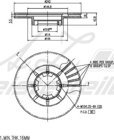 A.Z. Meisterteile AZMT-44-024-2161 - Disque de frein cwaw.fr