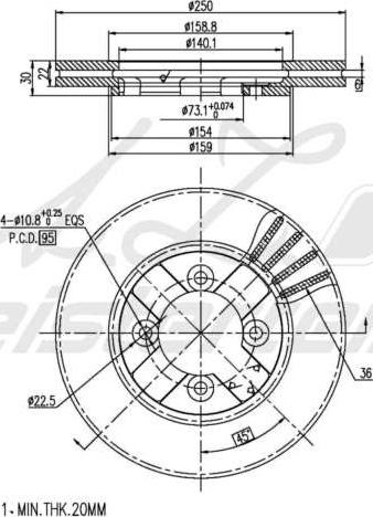 A.Z. Meisterteile AZMT-44-024-2168 - Disque de frein cwaw.fr