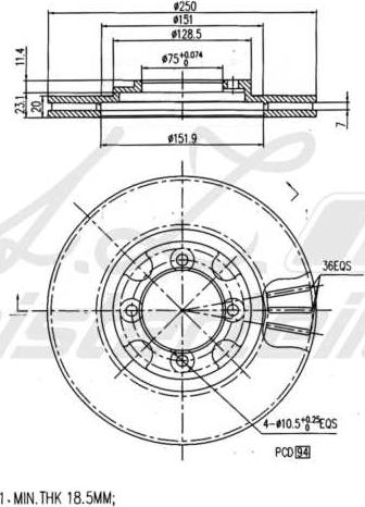 A.Z. Meisterteile AZMT-44-024-2167 - Disque de frein cwaw.fr