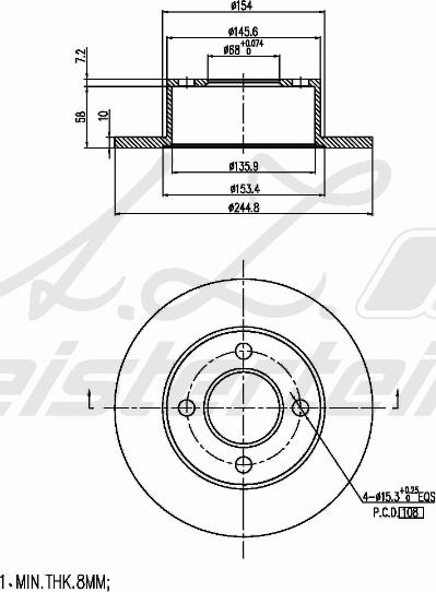 A.Z. Meisterteile AZMT-44-024-2105 - Disque de frein cwaw.fr