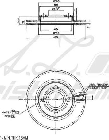 A.Z. Meisterteile AZMT-44-024-2102 - Disque de frein cwaw.fr