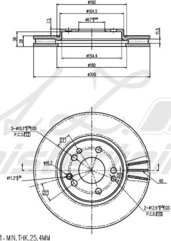 A.Z. Meisterteile AZMT-44-024-2116 - Disque de frein cwaw.fr