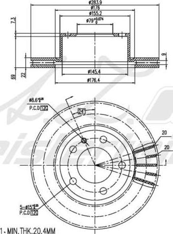 A.Z. Meisterteile AZMT-44-024-2110 - Disque de frein cwaw.fr