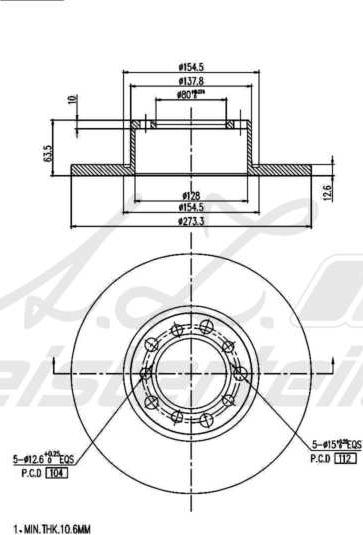 A.Z. Meisterteile AZMT-44-024-2112 - Disque de frein cwaw.fr