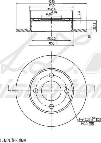 A.Z. Meisterteile AZMT-44-024-2187 - Disque de frein cwaw.fr