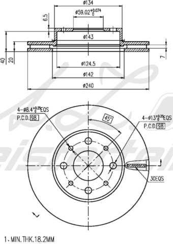 A.Z. Meisterteile AZMT-44-024-2136 - Disque de frein cwaw.fr