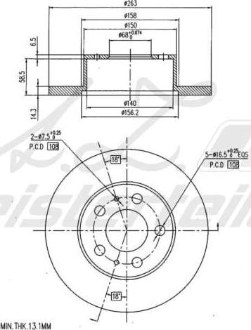 A.Z. Meisterteile AZMT-44-024-2125 - Disque de frein cwaw.fr