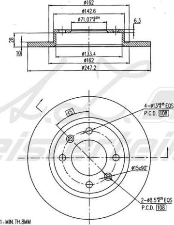 A.Z. Meisterteile AZMT-44-024-2175 - Disque de frein cwaw.fr