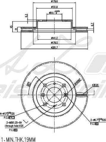 A.Z. Meisterteile AZMT-44-024-2173 - Disque de frein cwaw.fr