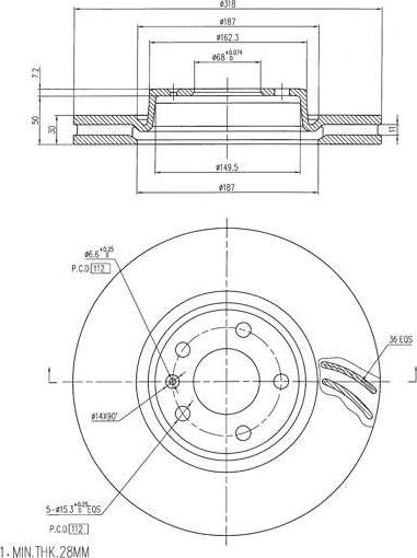 A.Z. Meisterteile AZMT-44-024-2396 - Disque de frein cwaw.fr