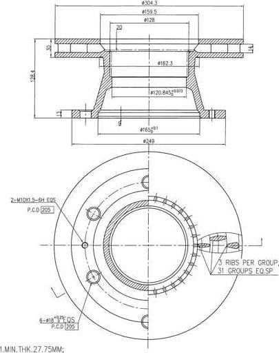 A.Z. Meisterteile AZMT-44-024-2393 - Disque de frein cwaw.fr