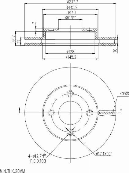 A.Z. Meisterteile AZMT-44-024-2356 - Disque de frein cwaw.fr