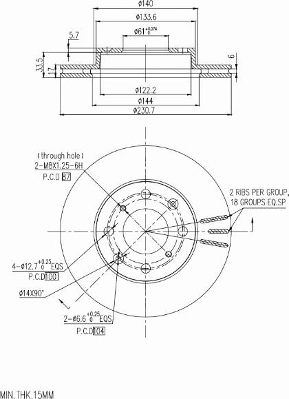 A.Z. Meisterteile AZMT-44-024-2364 - Disque de frein cwaw.fr