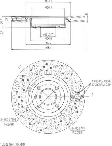 A.Z. Meisterteile AZMT-44-024-2388 - Disque de frein cwaw.fr