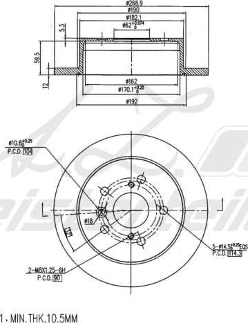 A.Z. Meisterteile AZMT-44-024-2332 - Disque de frein cwaw.fr