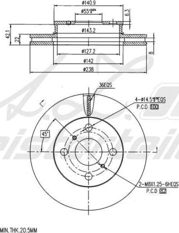 A.Z. Meisterteile AZMT-44-024-2324 - Disque de frein cwaw.fr