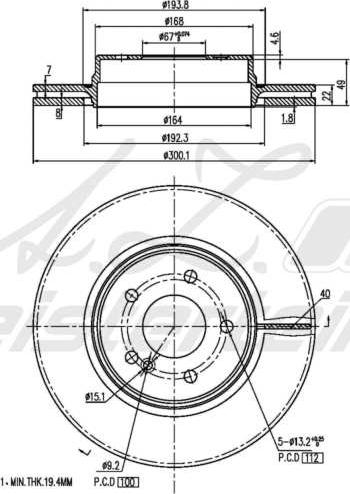 A.Z. Meisterteile AZMT-44-024-2244 - Disque de frein cwaw.fr