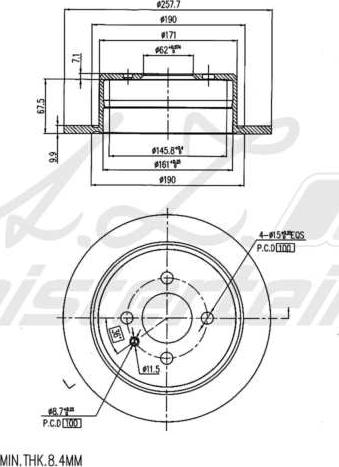 A.Z. Meisterteile AZMT-44-024-2240 - Disque de frein cwaw.fr