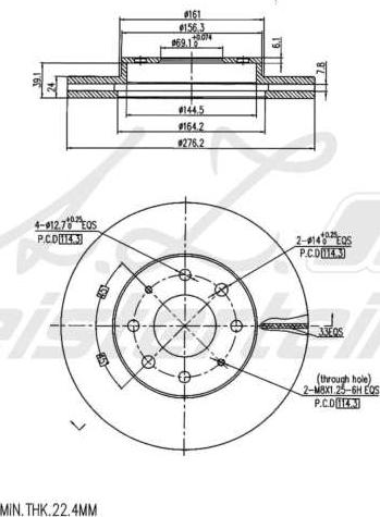 A.Z. Meisterteile AZMT-44-024-2241 - Disque de frein cwaw.fr