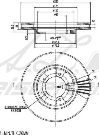 A.Z. Meisterteile AZMT-44-024-2242 - Disque de frein cwaw.fr