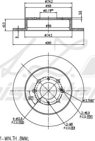 A.Z. Meisterteile AZMT-44-024-2247 - Disque de frein cwaw.fr