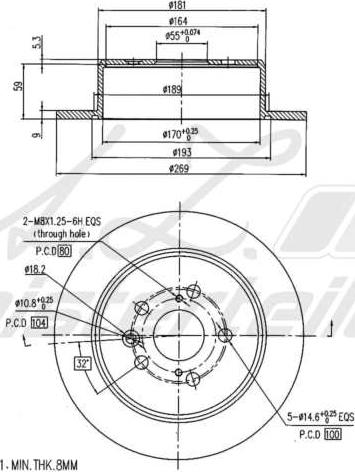 A.Z. Meisterteile AZMT-44-024-2256 - Disque de frein cwaw.fr