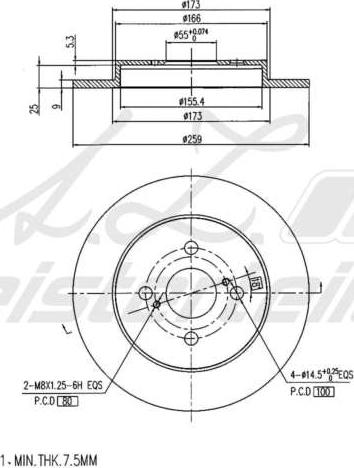 A.Z. Meisterteile AZMT-44-024-2258 - Disque de frein cwaw.fr