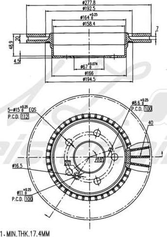 A.Z. Meisterteile AZMT-44-024-2252 - Disque de frein cwaw.fr