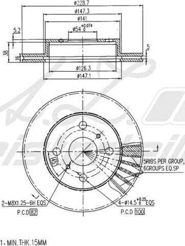 A.Z. Meisterteile AZMT-44-024-2261 - Disque de frein cwaw.fr