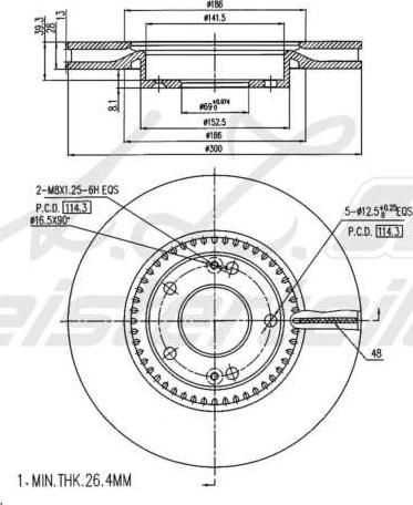 A.Z. Meisterteile AZMT-44-024-2268 - Disque de frein cwaw.fr