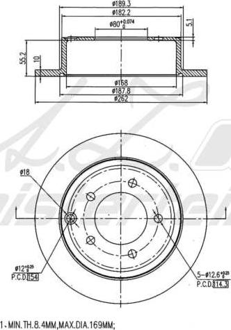 A.Z. Meisterteile AZMT-44-024-2267 - Disque de frein cwaw.fr