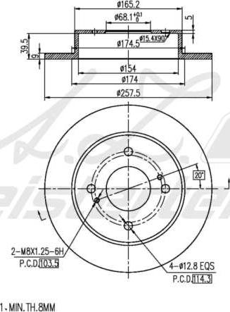 A.Z. Meisterteile AZMT-44-024-2205 - Disque de frein cwaw.fr