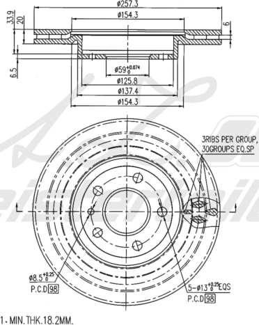 A.Z. Meisterteile AZMT-44-024-2203 - Disque de frein cwaw.fr