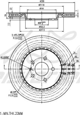 A.Z. Meisterteile AZMT-44-024-2282 - Disque de frein cwaw.fr