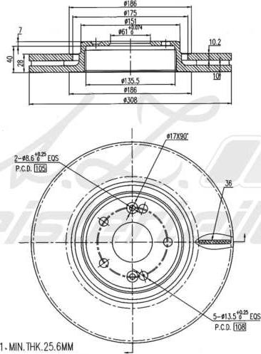 A.Z. Meisterteile AZMT-44-024-2236 - Disque de frein cwaw.fr